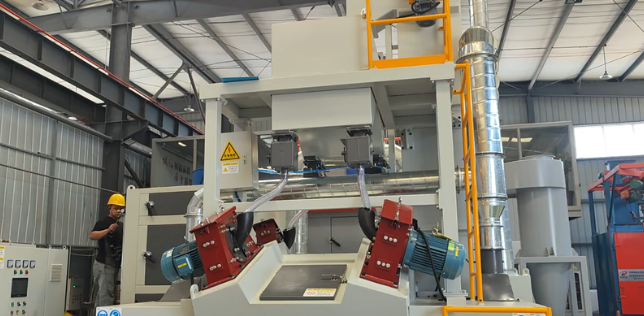 文山板材除锈强化，通过式抛丸机应用案例