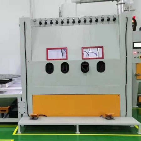 文山高效生产，从箱体手动喷砂机开始，提升零部件质量